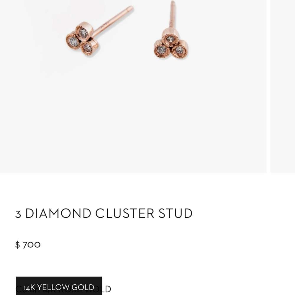 Jacquie Aiche 3 Diamond cluster studs